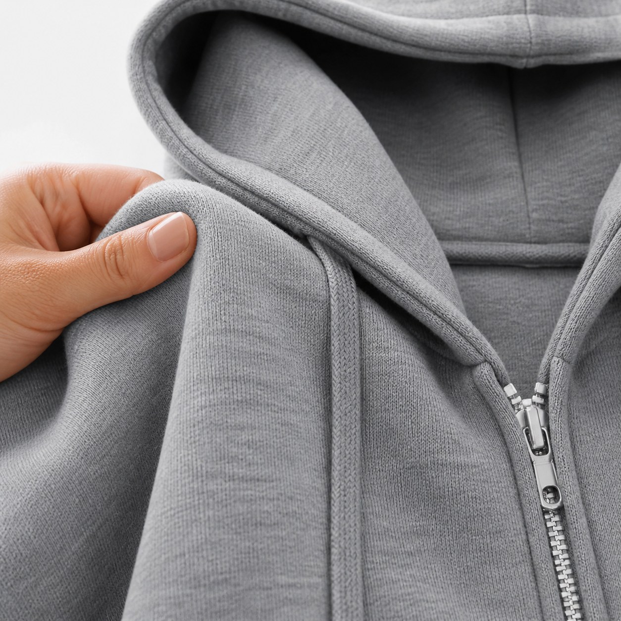 Women's Oversized Zip Hoodie 8PCS Sets FABRIC DETAIL fabric detail