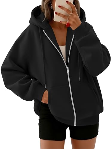 Women's Oversized Zip Hoodie 8PCS Sets FRONT front view