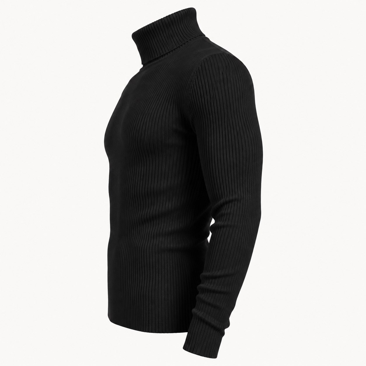 Men's Ribbed Turtleneck 5/7PCS side slim ribbed turtleneck sweater view image