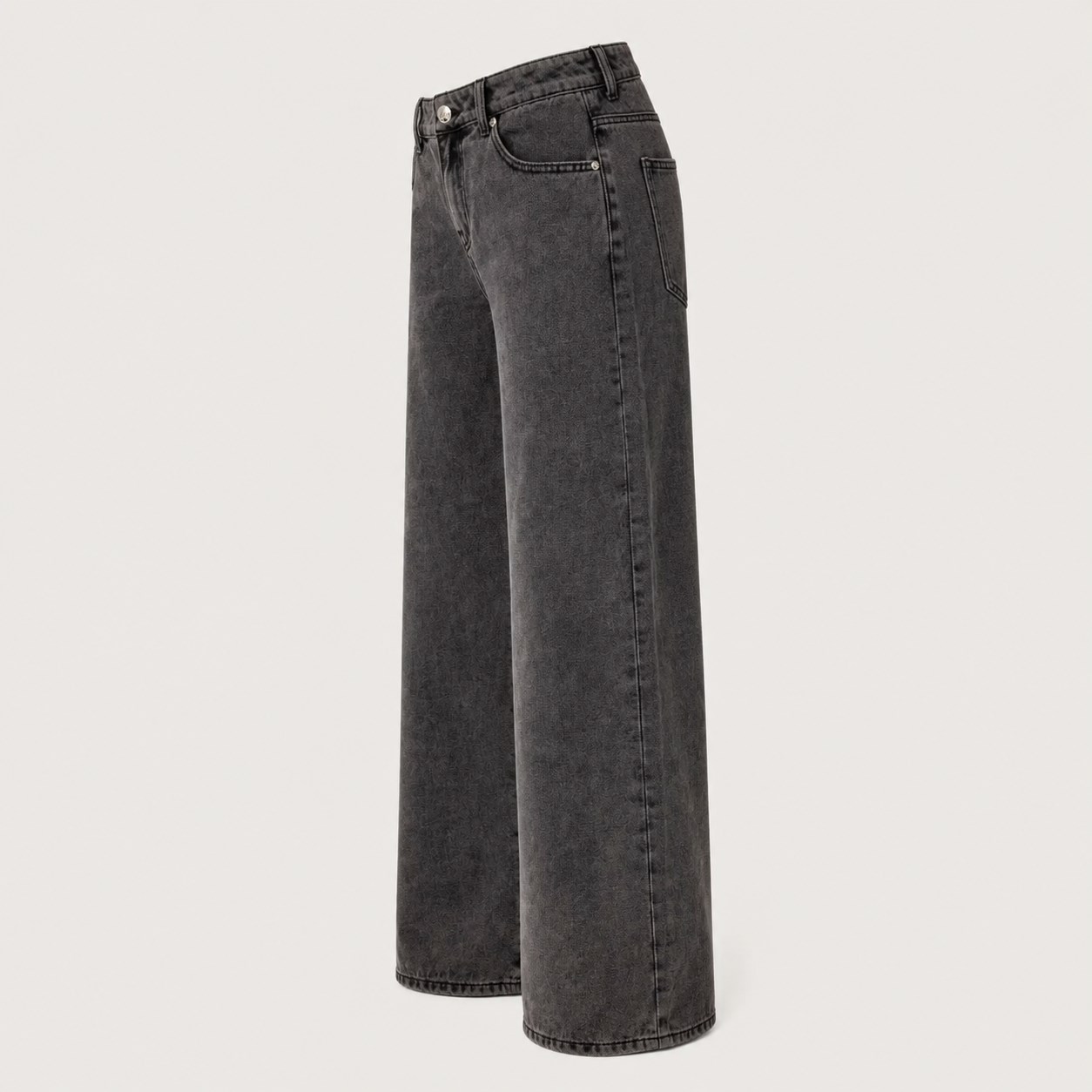 Low-Rise Baggy Jeans 6PCS Packs side full-length drape image