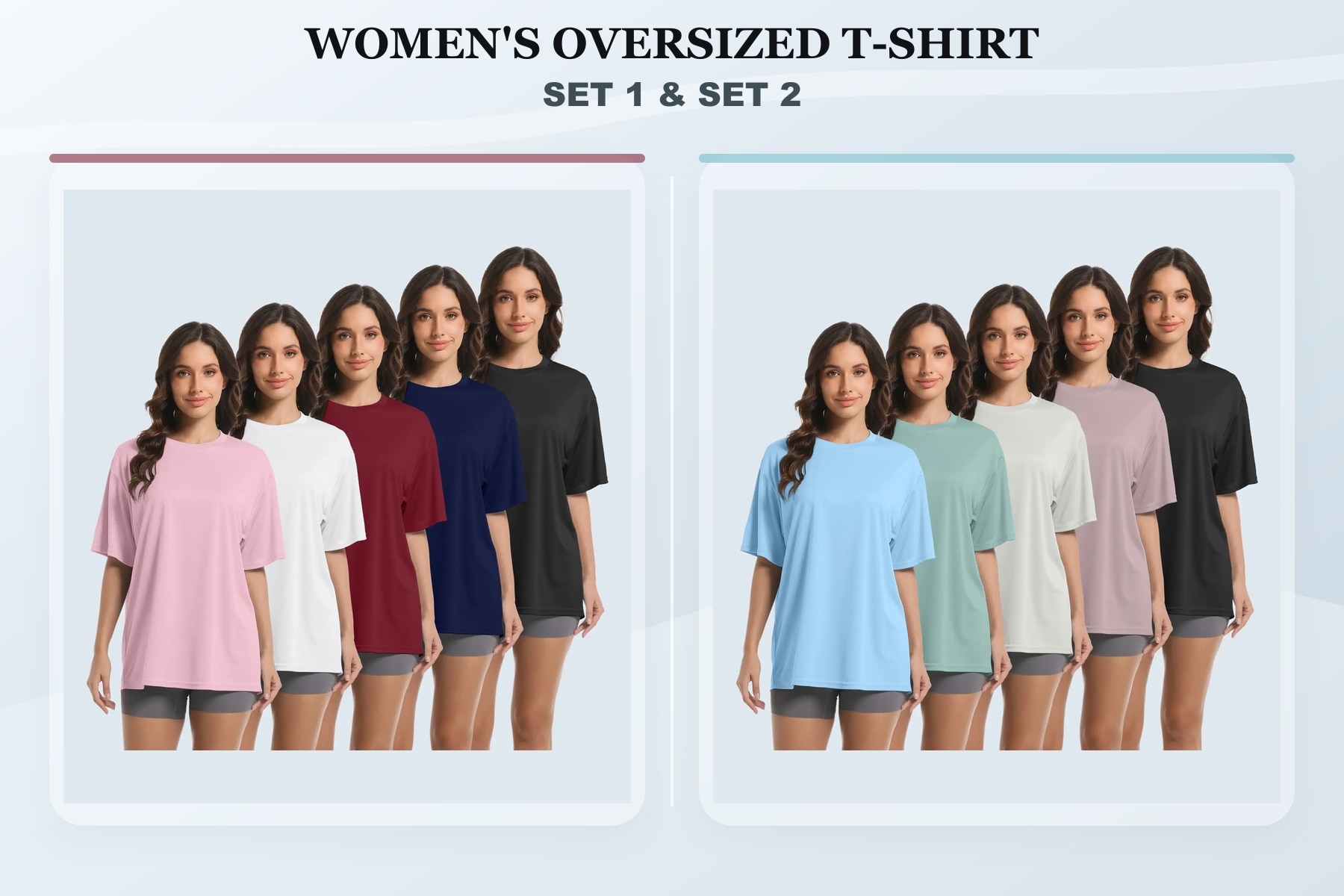 Women's Multi-Color Workout T-Shirt Pack - XS-3XL
