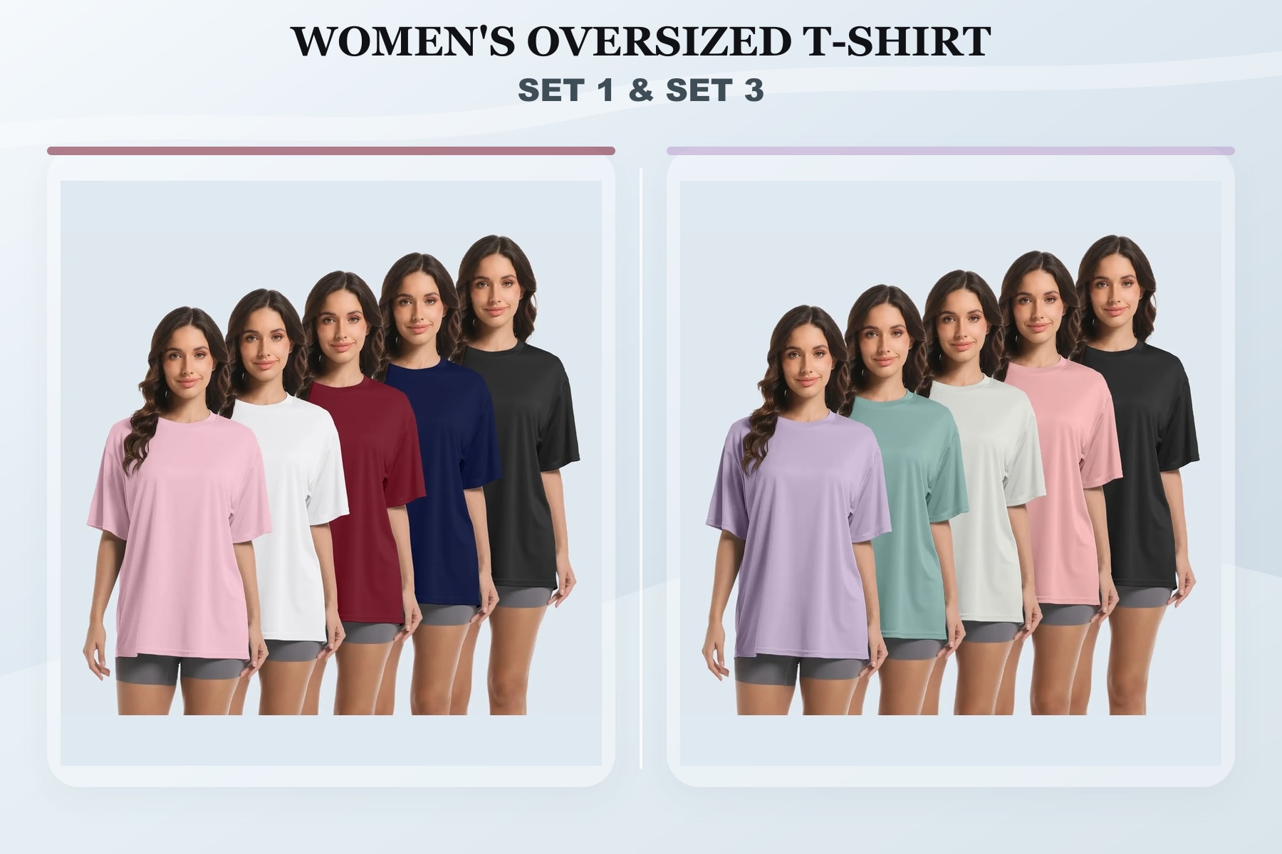 Women's Multi-Color Workout T-Shirt Pack - XS-3XL
