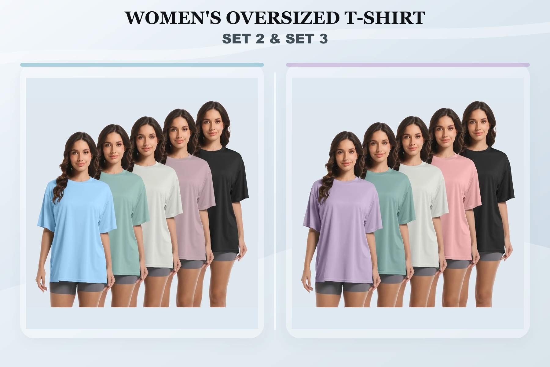 Women's Multi-Color Workout T-Shirt Pack - XS-3XL