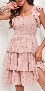 Women's Summer Casual Dress Florals Buttons Down Ruched Sweetheart Neck Sleeveless Midi Sundress