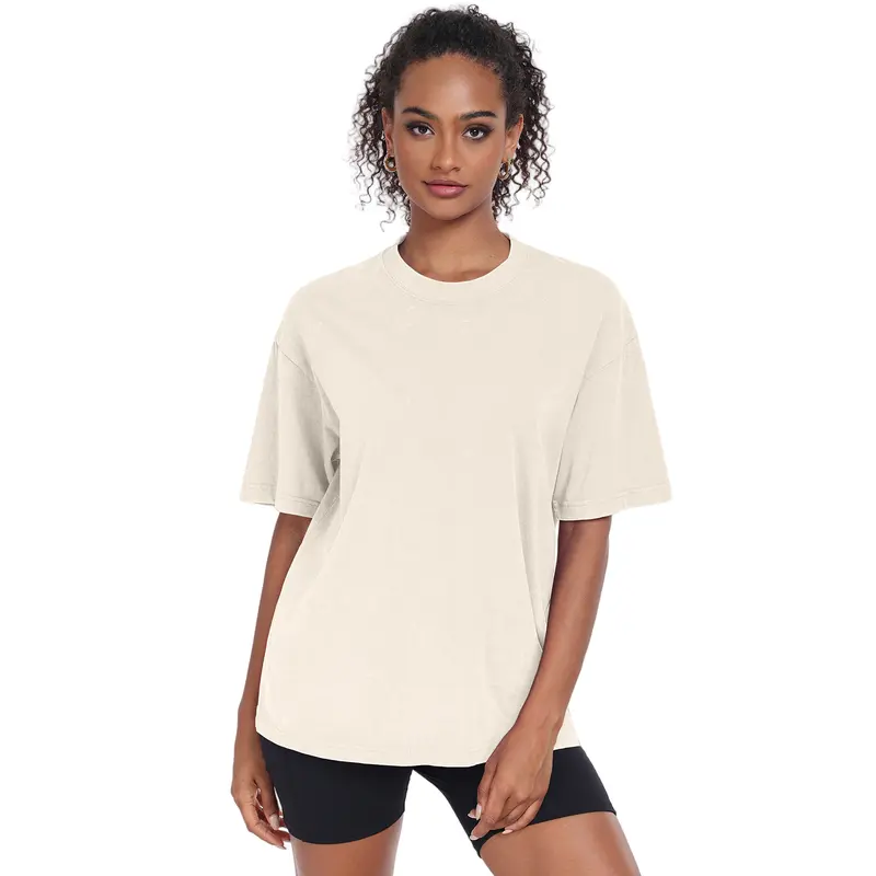Unisex Oversized T-Shirt Acid Wash Loose Fit Vintage Washed Tee Short Sleeve Streetwear Casual Basic Crewneck Top Summer Baggy