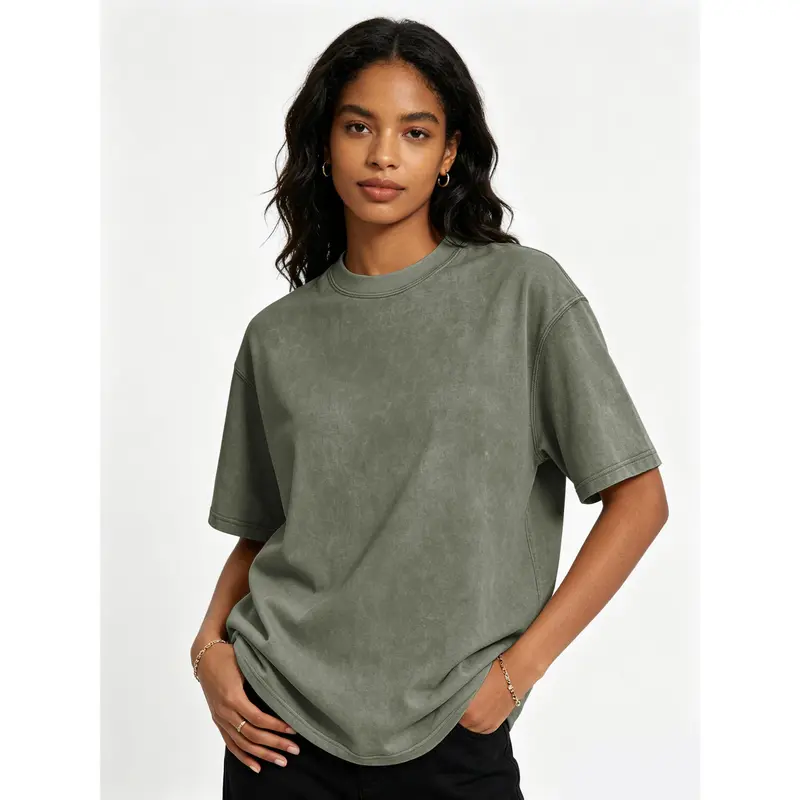 Women's cotton acid wash t-shirt product image 13