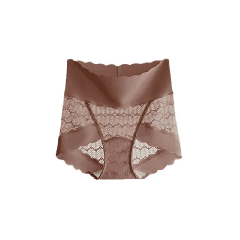 Breathable Seamless High-Waist Lace Panties