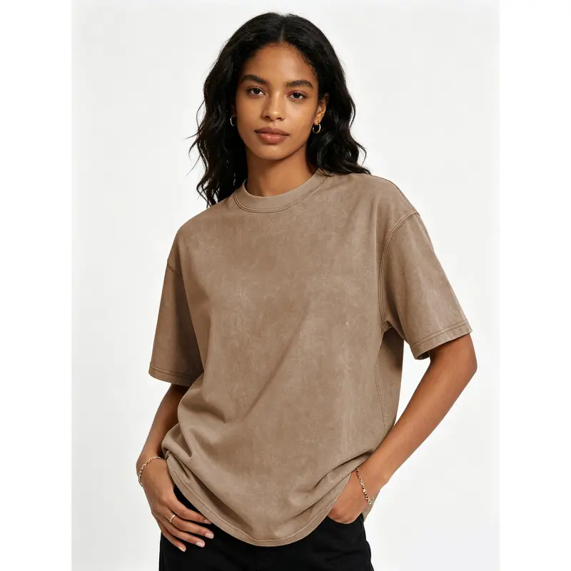 Women's cotton acid wash t-shirt product image 17