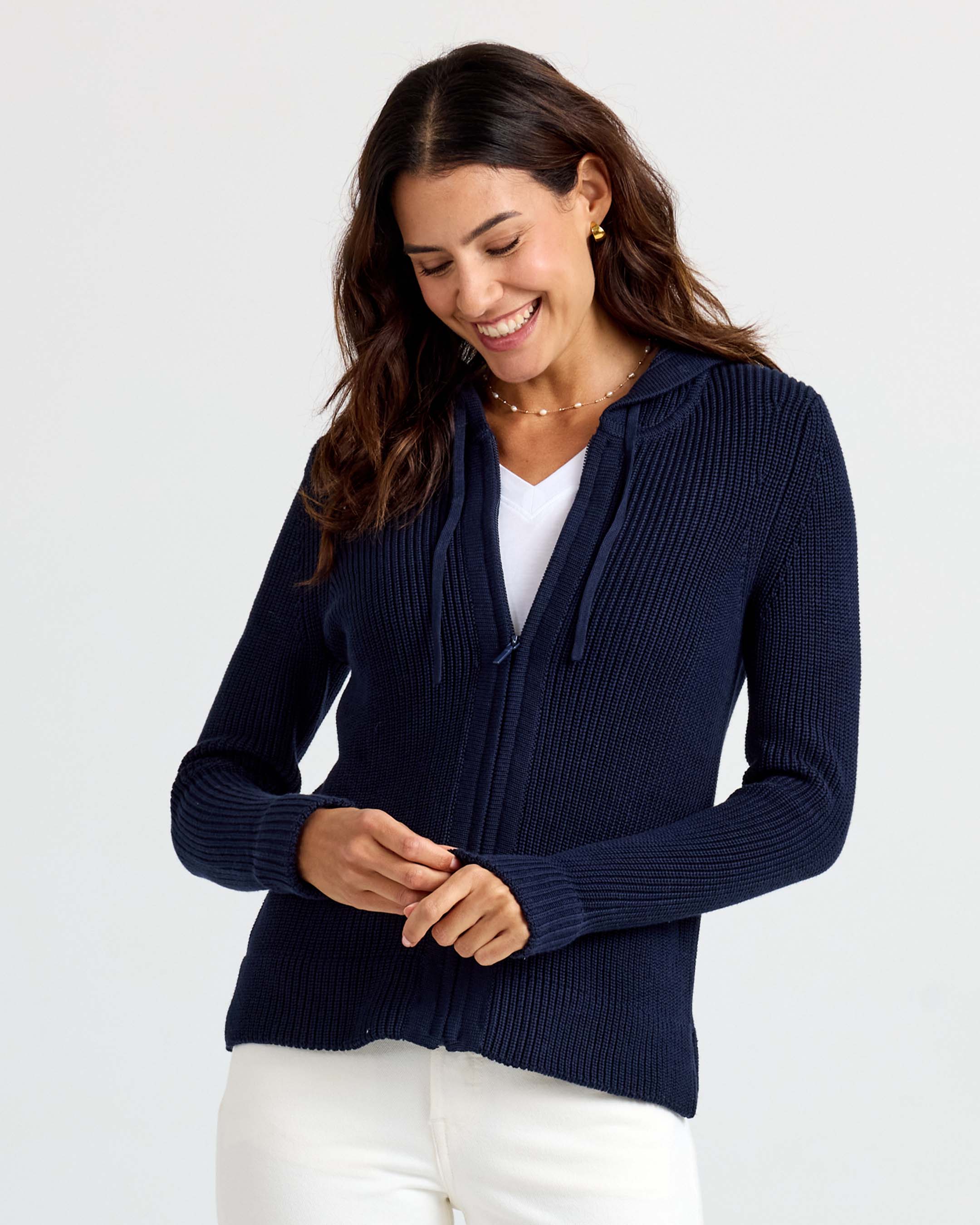 Women's Cotton Fisherman Zip Hoodie product image 30