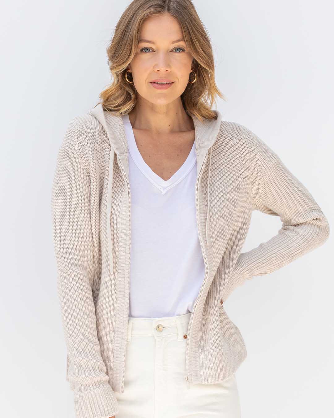 Women's Cotton Fisherman Zip Hoodie product image 1