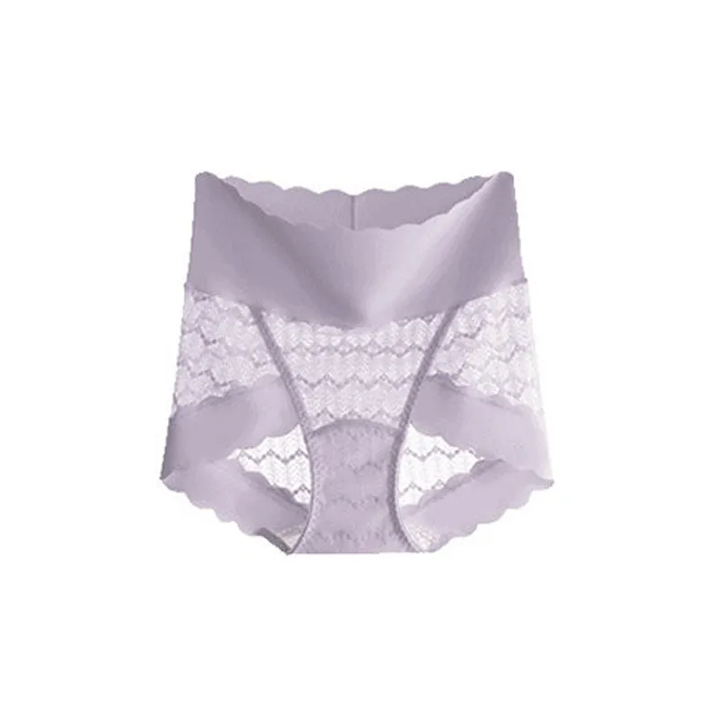 Breathable Seamless High-Waist Lace Panties