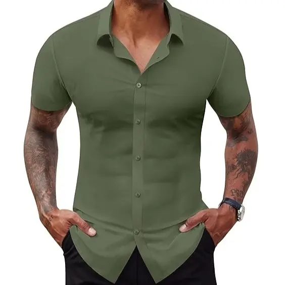 Men's Body Sculpting Stretch Short Sleeve Shirt product image 12