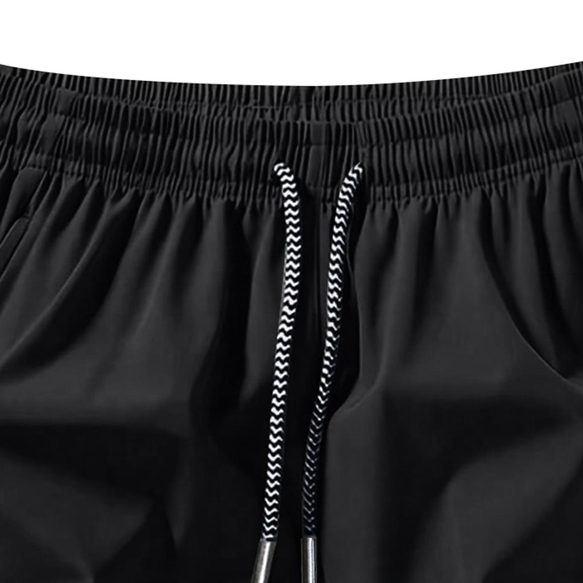Men's 5-Pack Solid Sports Shorts - Breathable Fitness, Soft Stretch, Quick-Dry Elastic Waist Drawstring, Casual Athletic Shorts for Summer Gym Workouts, Outdoor Activities,summervibes