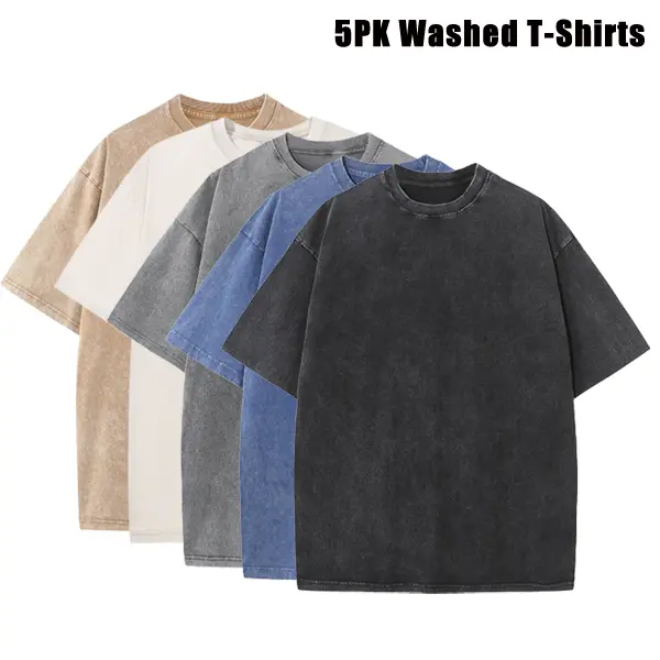 Men's Heavyweight Acid Wash Fitness T-Shirts product image 4