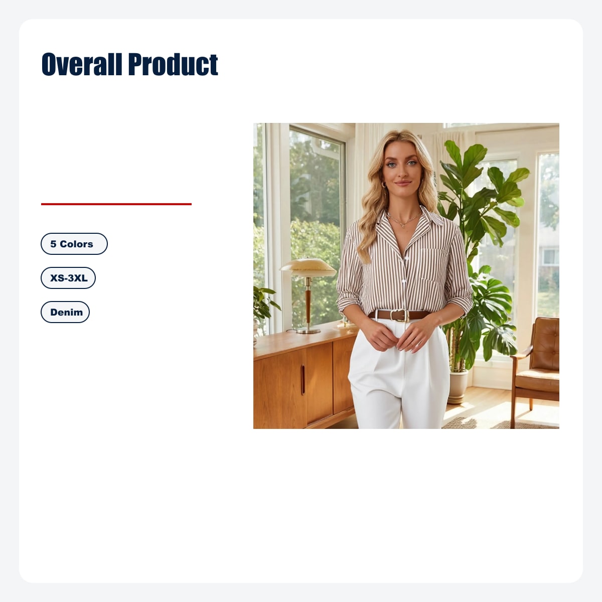 Striped Button-Down Shirts - Overall Product
