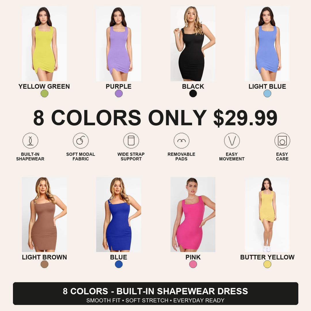 Women's Built-In Shapewear Mini Lounge Dress