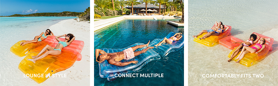 funboy pool float golf cart chaise lounger tube towel yacht towel party beach summer cocktail drink