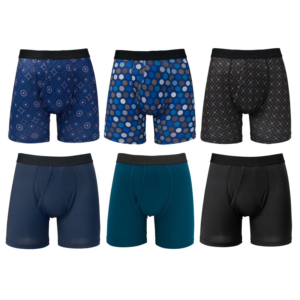 Men's Moisture-Wicking Boxer Brief 6-Pack