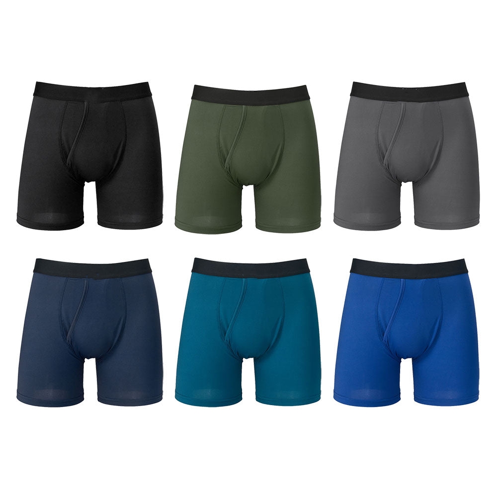 Men's Moisture-Wicking Boxer Brief 6-Pack