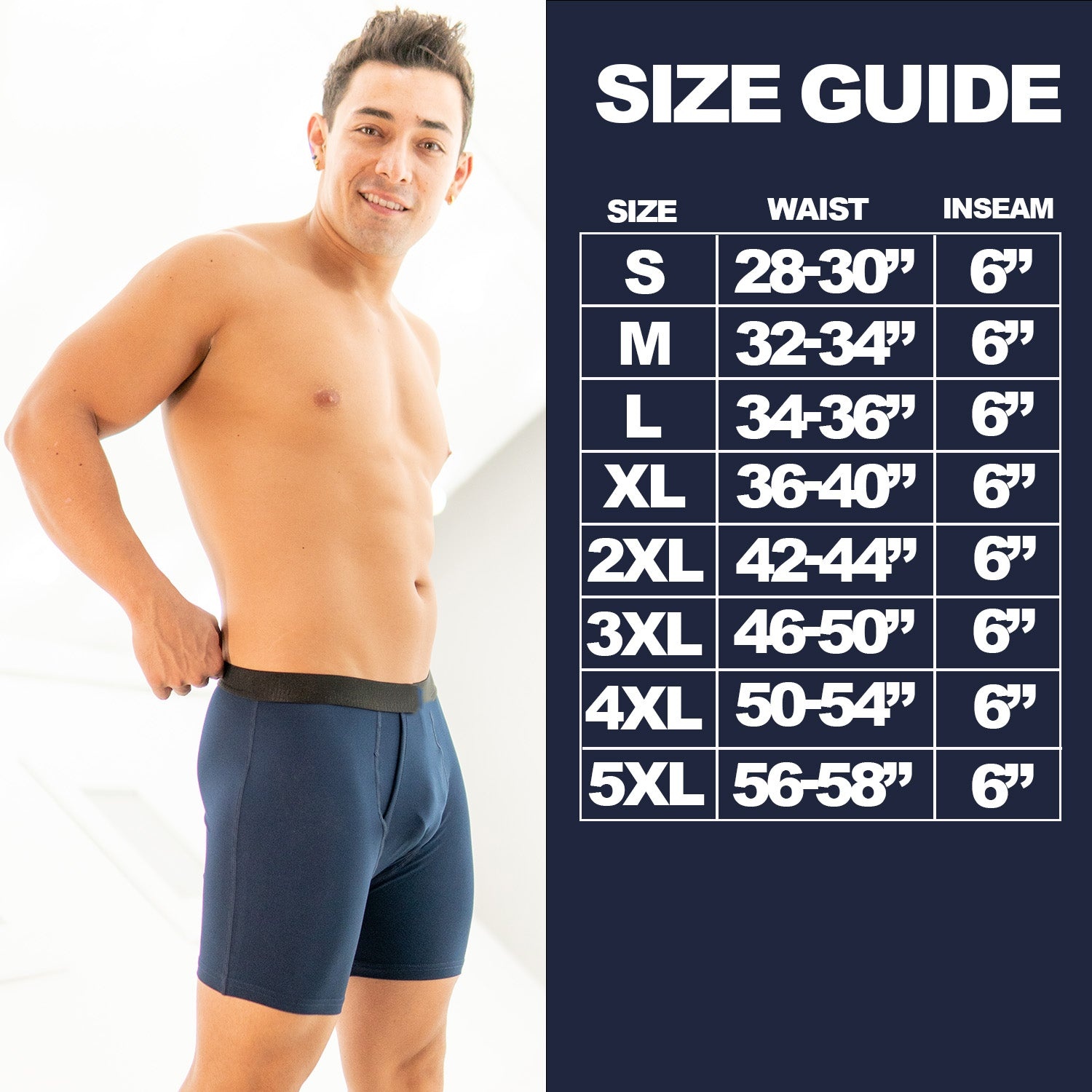 Men's Moisture-Wicking Boxer Brief 6-Pack