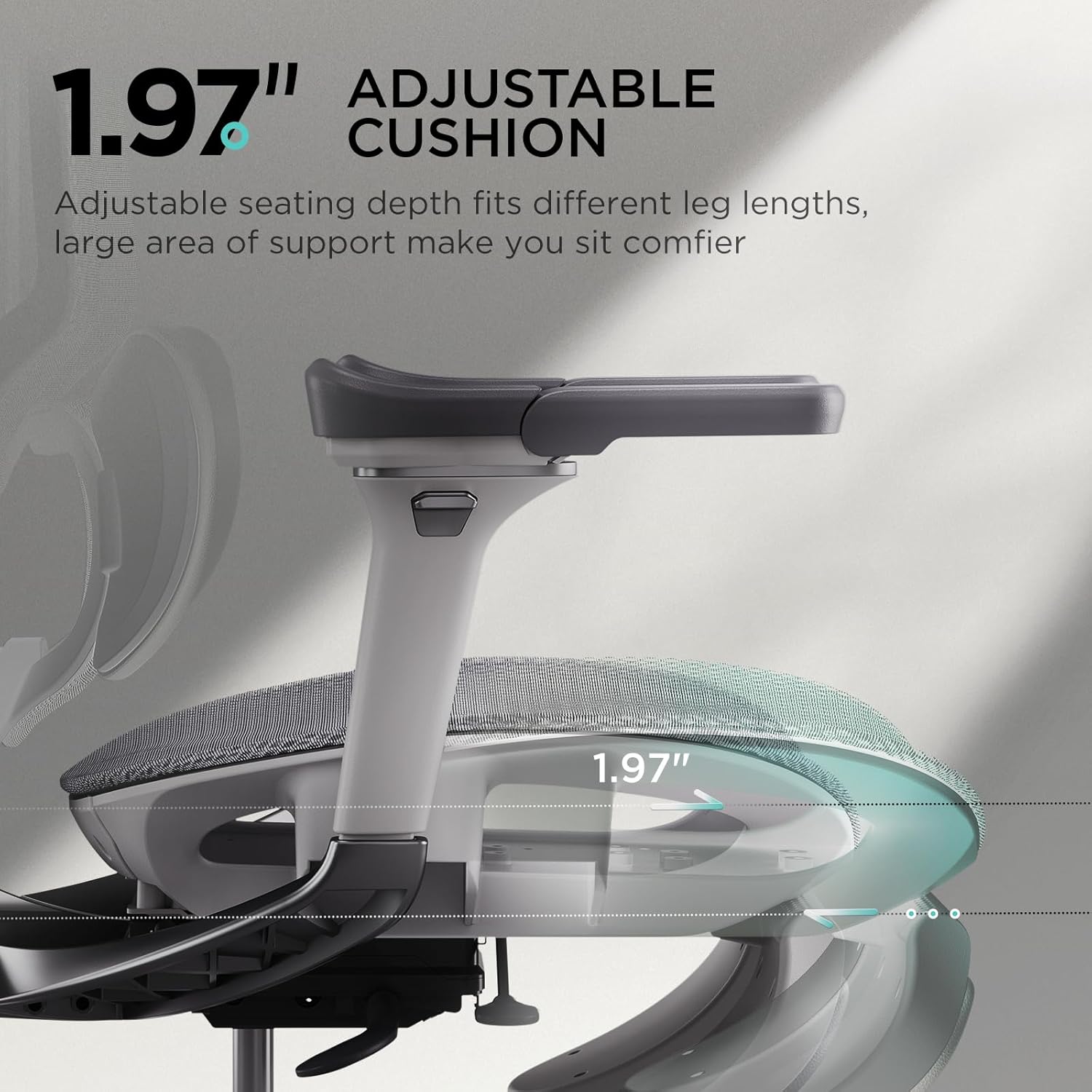 Hbaba E3 Pro Ergonomic Office Chair, Big and Tall Office Chair - with 3-Zone Dynamic Lumbar Support, 4D Adjustable Headrest, 4D Adjustable Armrests, Swivel