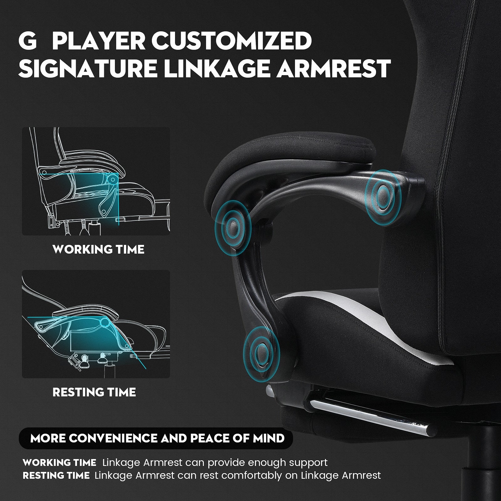 G Gaming Chair with Footrest