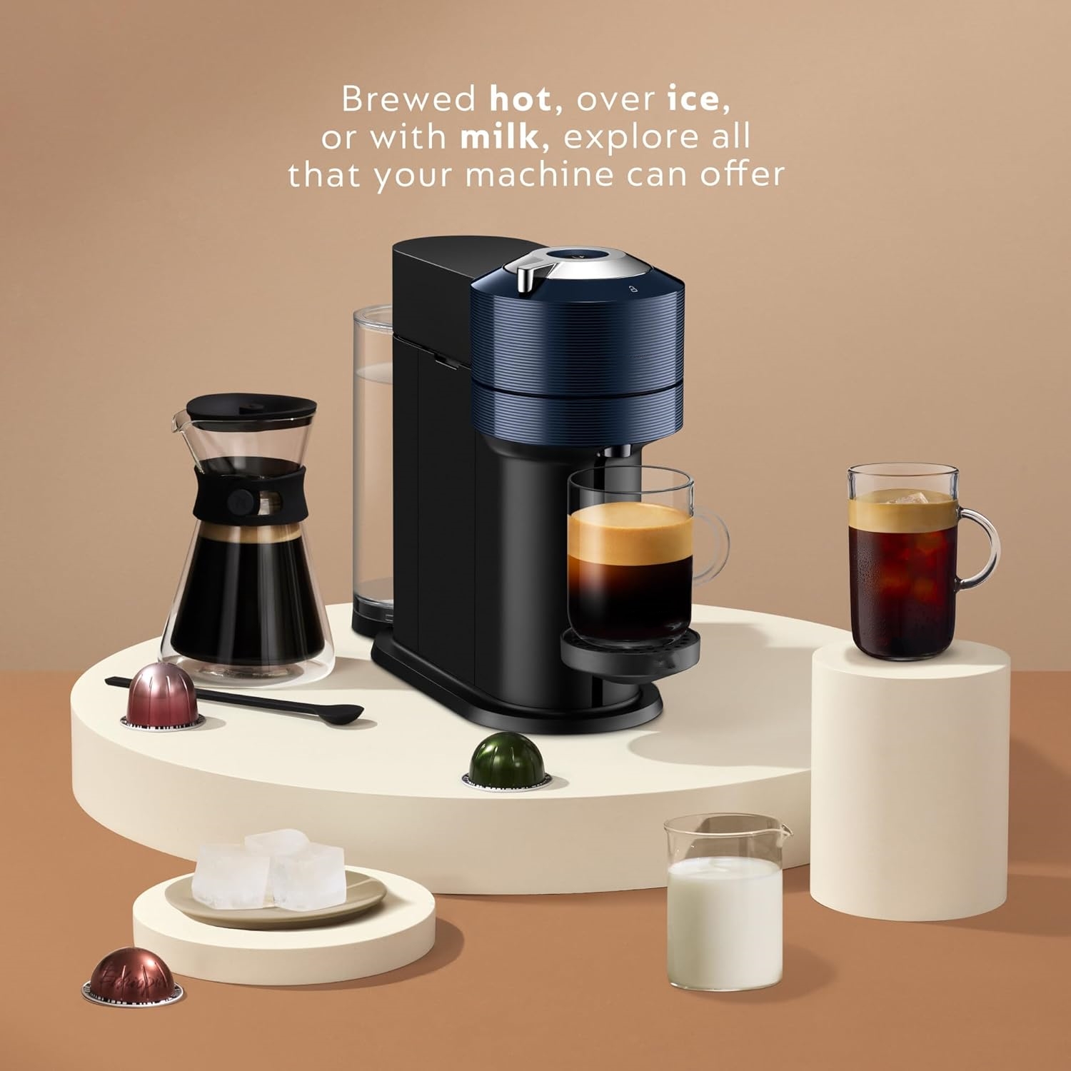 Vertuo Next Coffee and Espresso Maker by Breville, with Aeroccino Milk Frother, Light Grey(Buy 2 And Get Free Shipping)