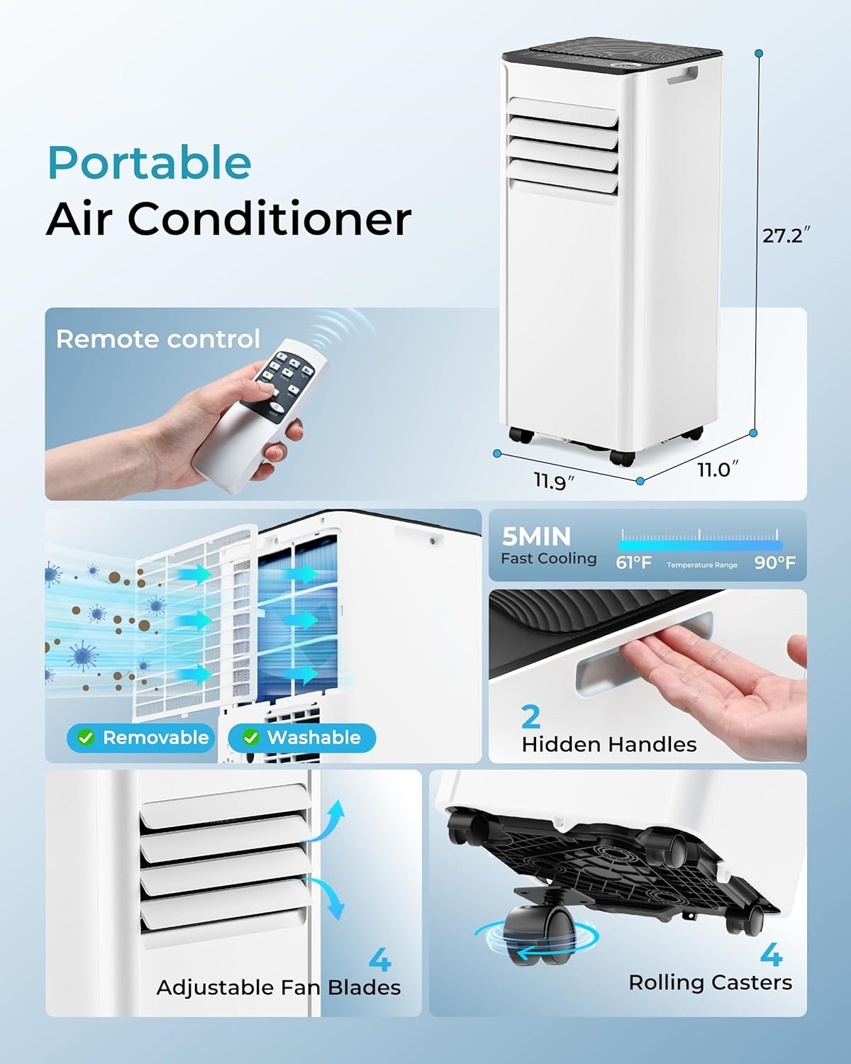 8,000 BTU Portable Air Conditioners