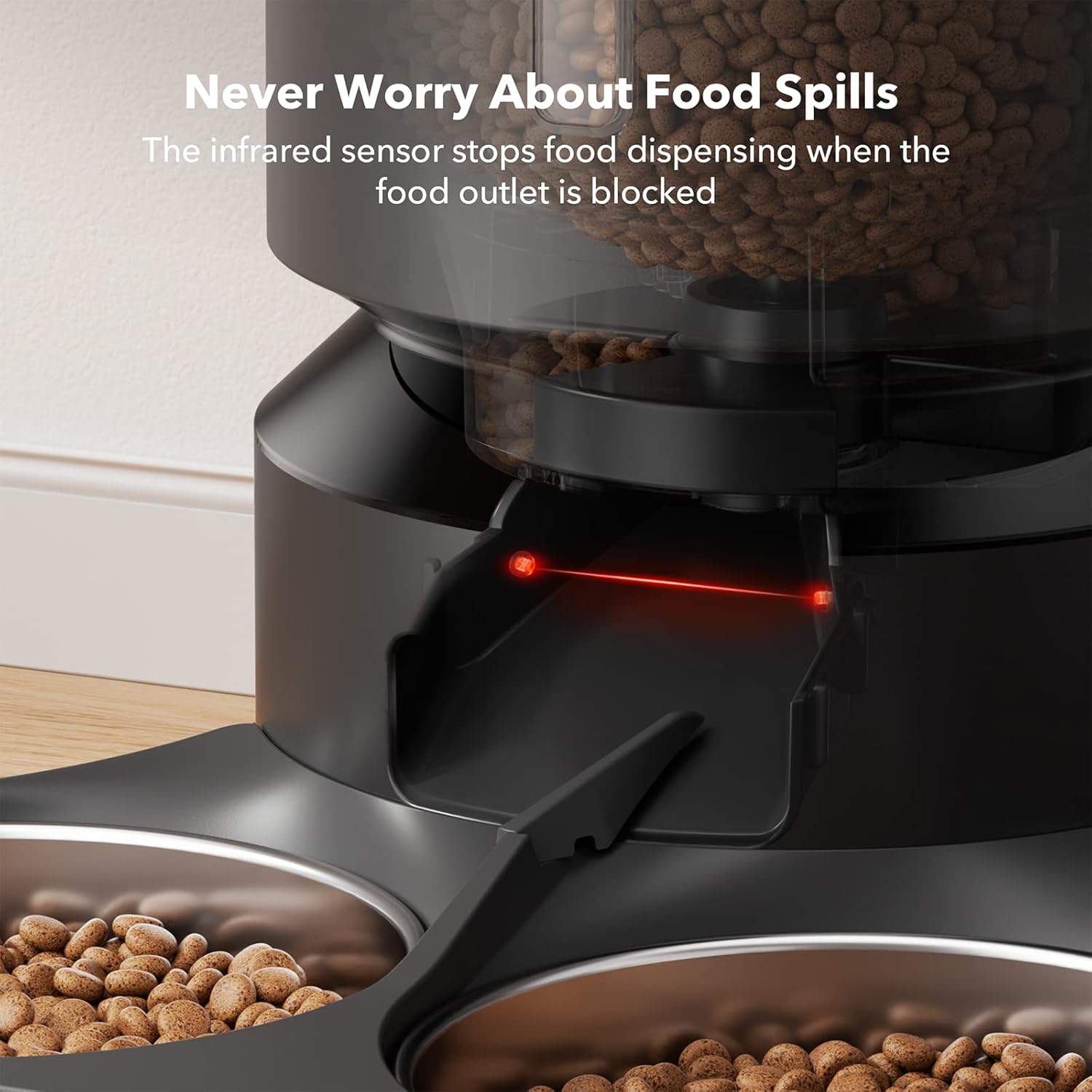 Automatic Cat Feeder with Camera for Two Cats
