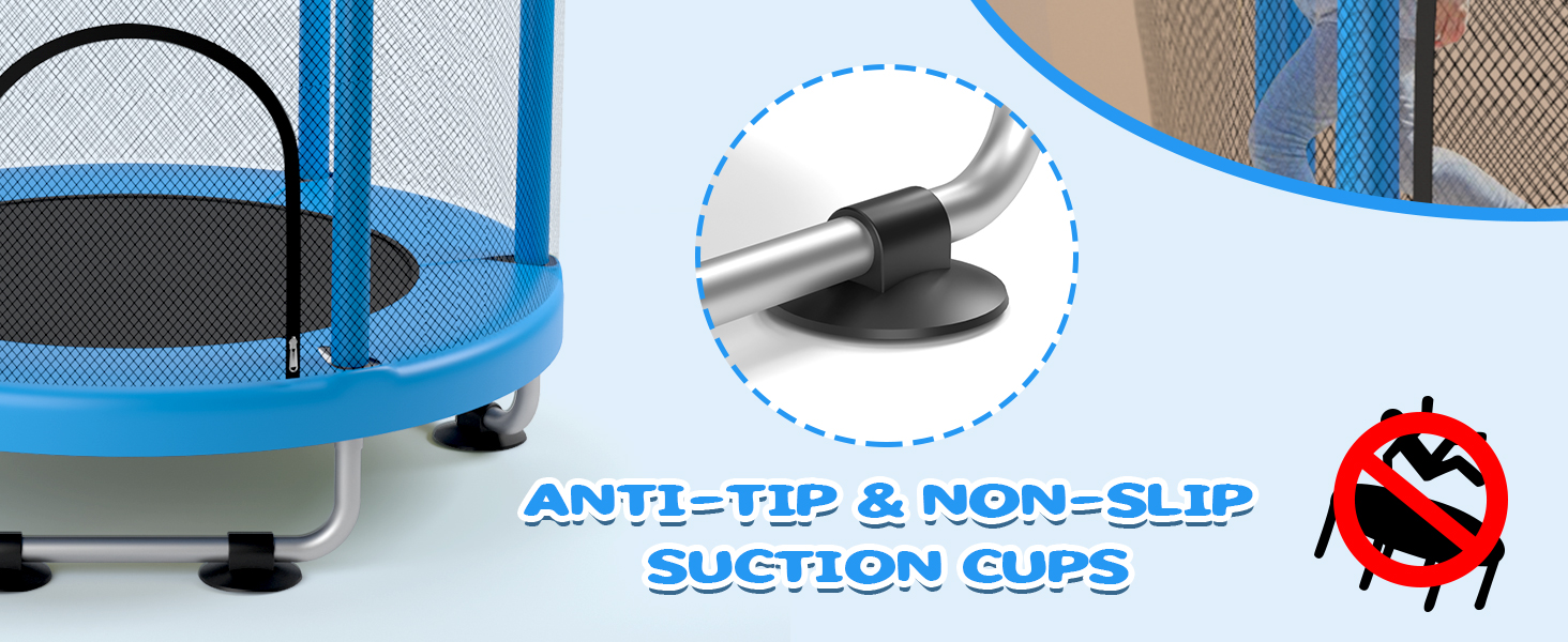 Anti-tip & Non-slip Suction Cups