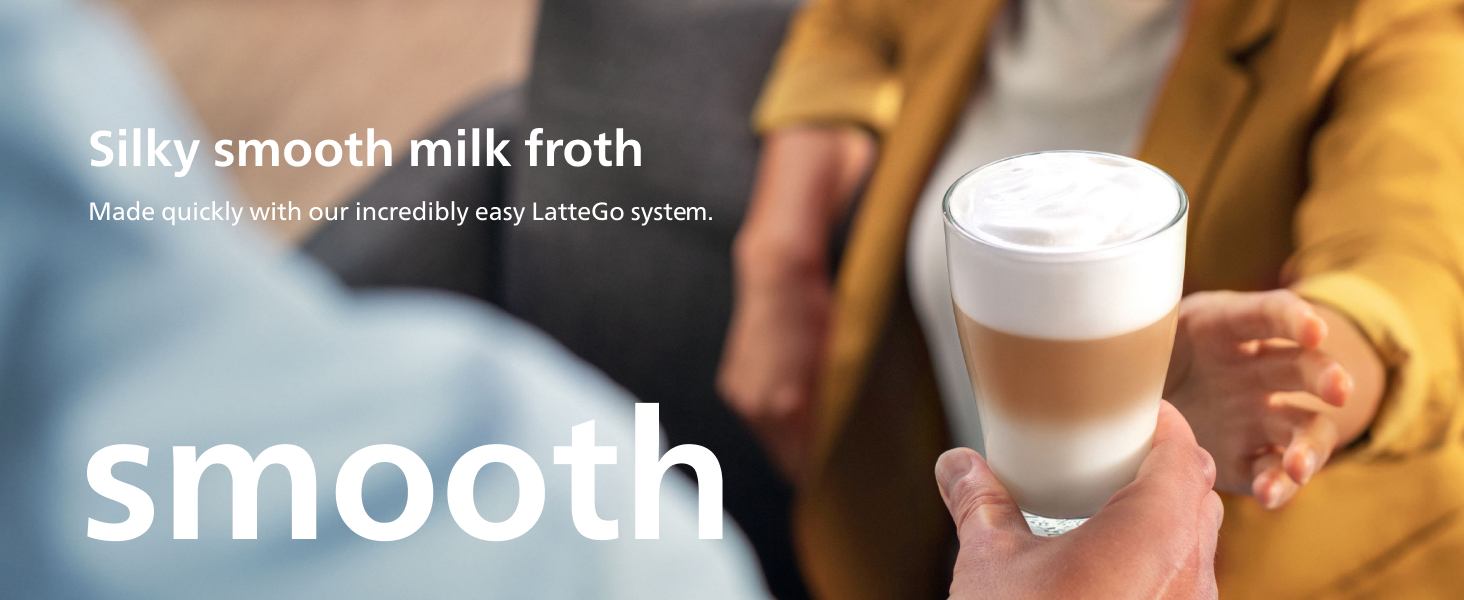 Coffee silky smooth milk froth LatteGo
