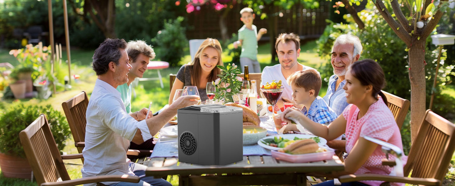 Countertop Ice Maker, Portable Ice Machine Self-Cleaning, 9 Cubes in 6 Mins