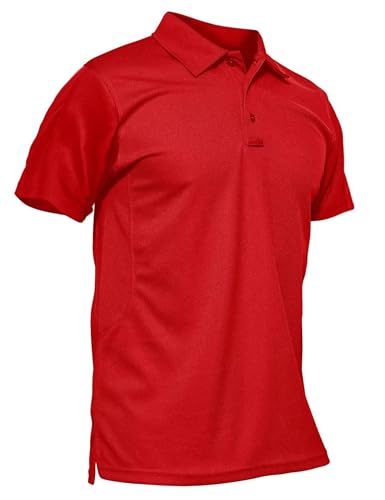 MAGCOMSEN Tomato Red Shorts tactical polo shirt