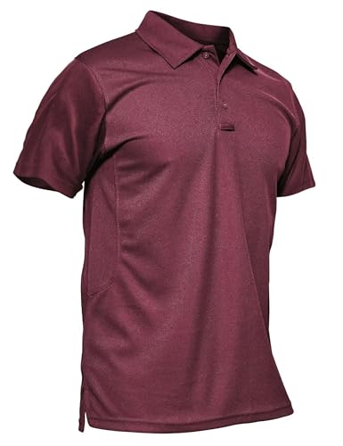 MAGCOMSEN Wine Red Shorts tactical polo shirt