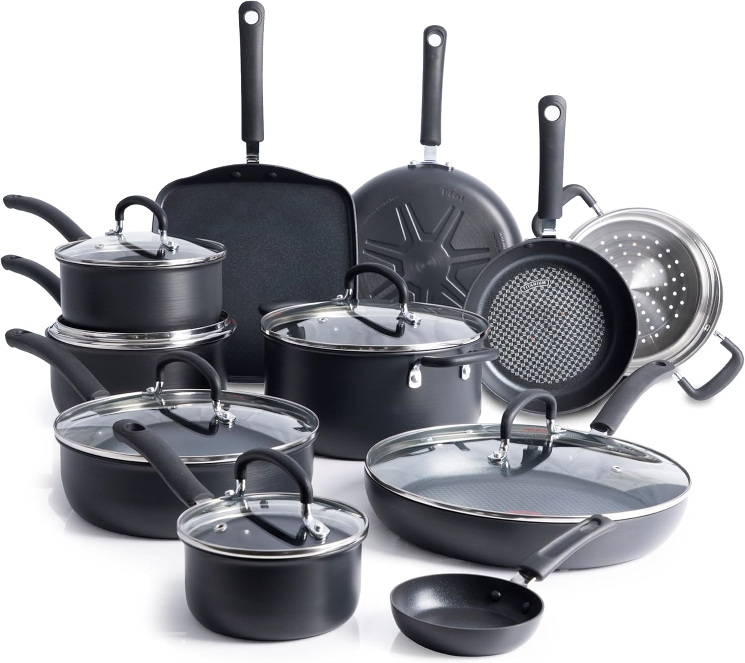 Ultimate Hard Anodized Nonstick Cookware Set 17 Piece