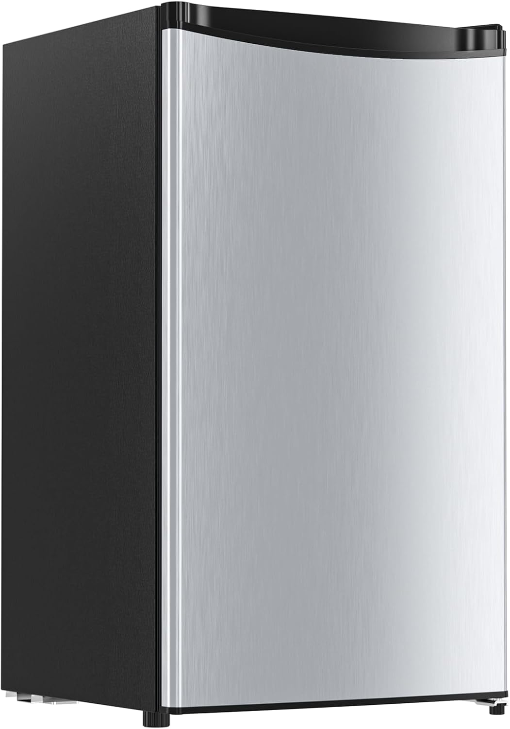Prokonk 3.2 Cu.Ft Mini Fridge with Freezer, Single Door Mini Fridge, Dorm Fridge, Adjustable Thermostat, Mini Refrigerator for Bedroom, Office, Dorm, Black-BR321