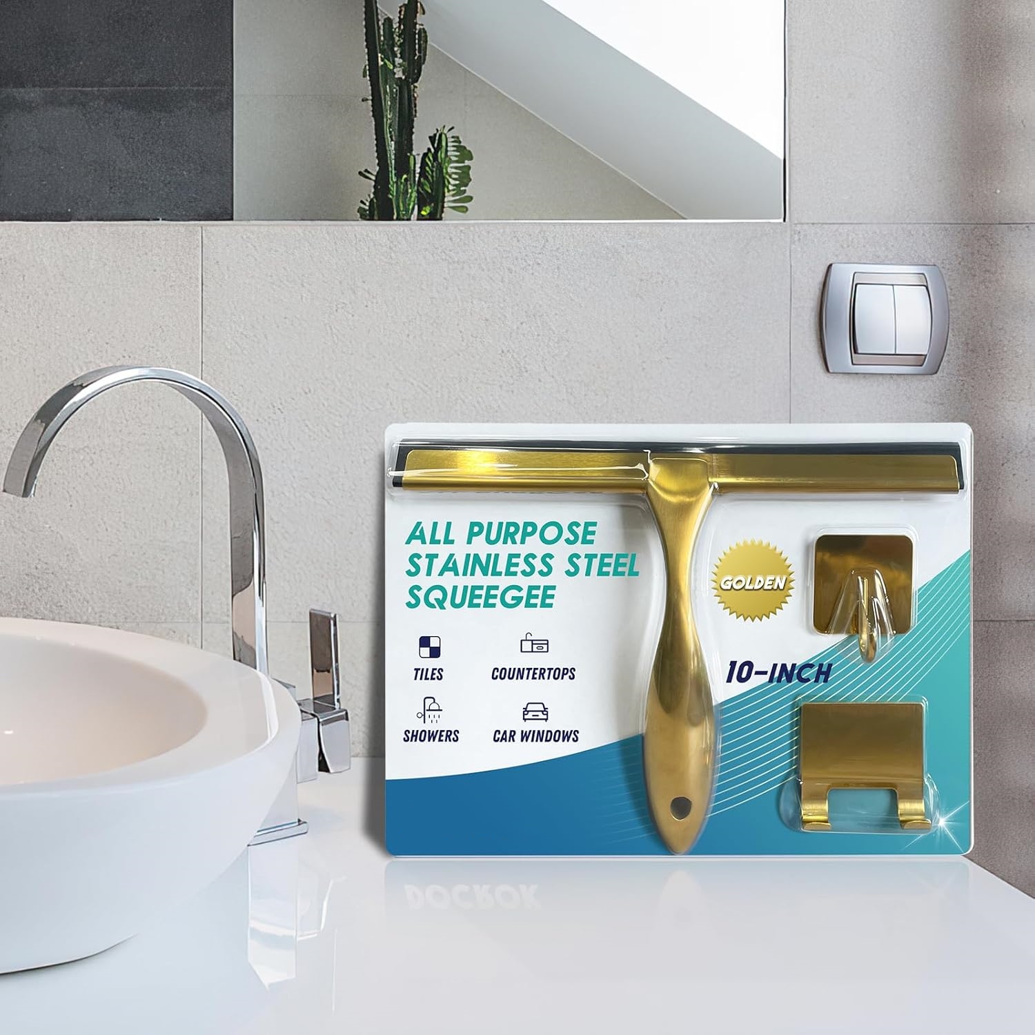 All-Purpose Stainless Steel Shower Squeegee