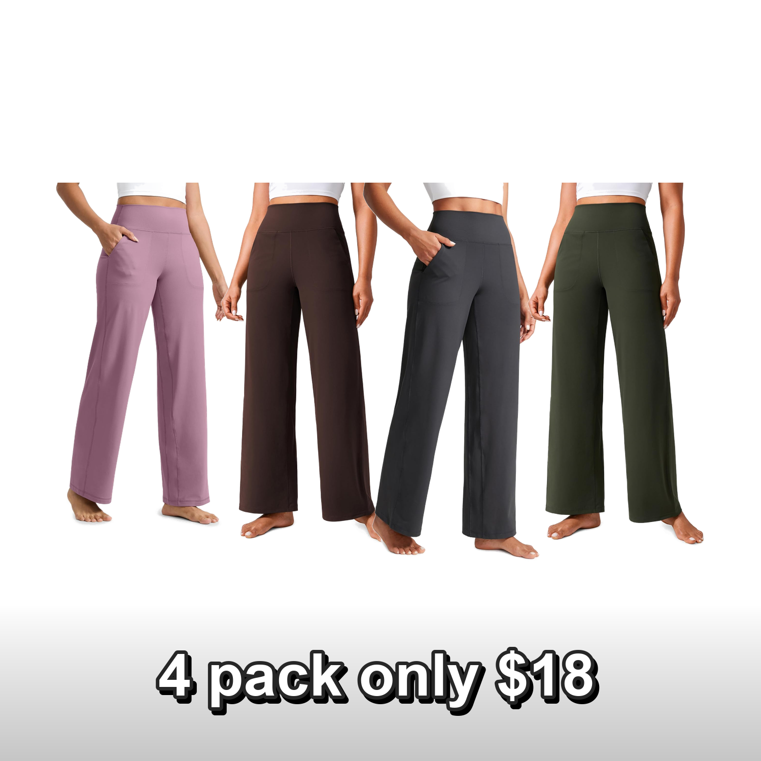 CRZ YOGA Butterlift Wide Leg Pants with Pockets