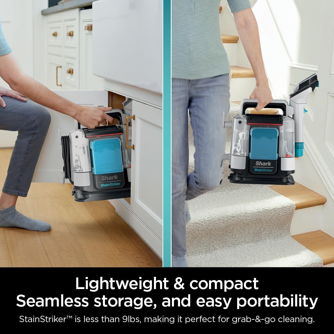 PX201 StainStriker Portable Carpet & Upholstery Cleaner, Spot, Stain, & Odor Eliminator, 3 Attachments, Perfect for Pets, Carpet, Area Rugs, Couches, Upholstery, Cars & More, White