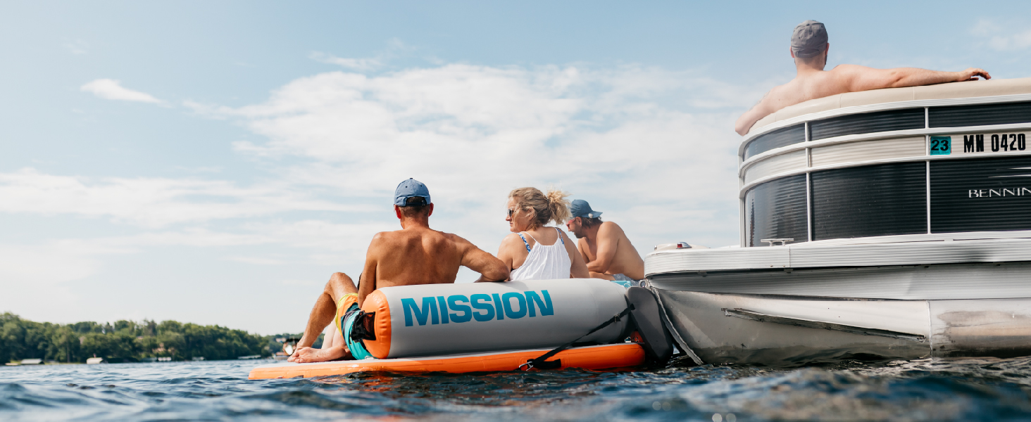 Mission Reef Deck attached to pontoon