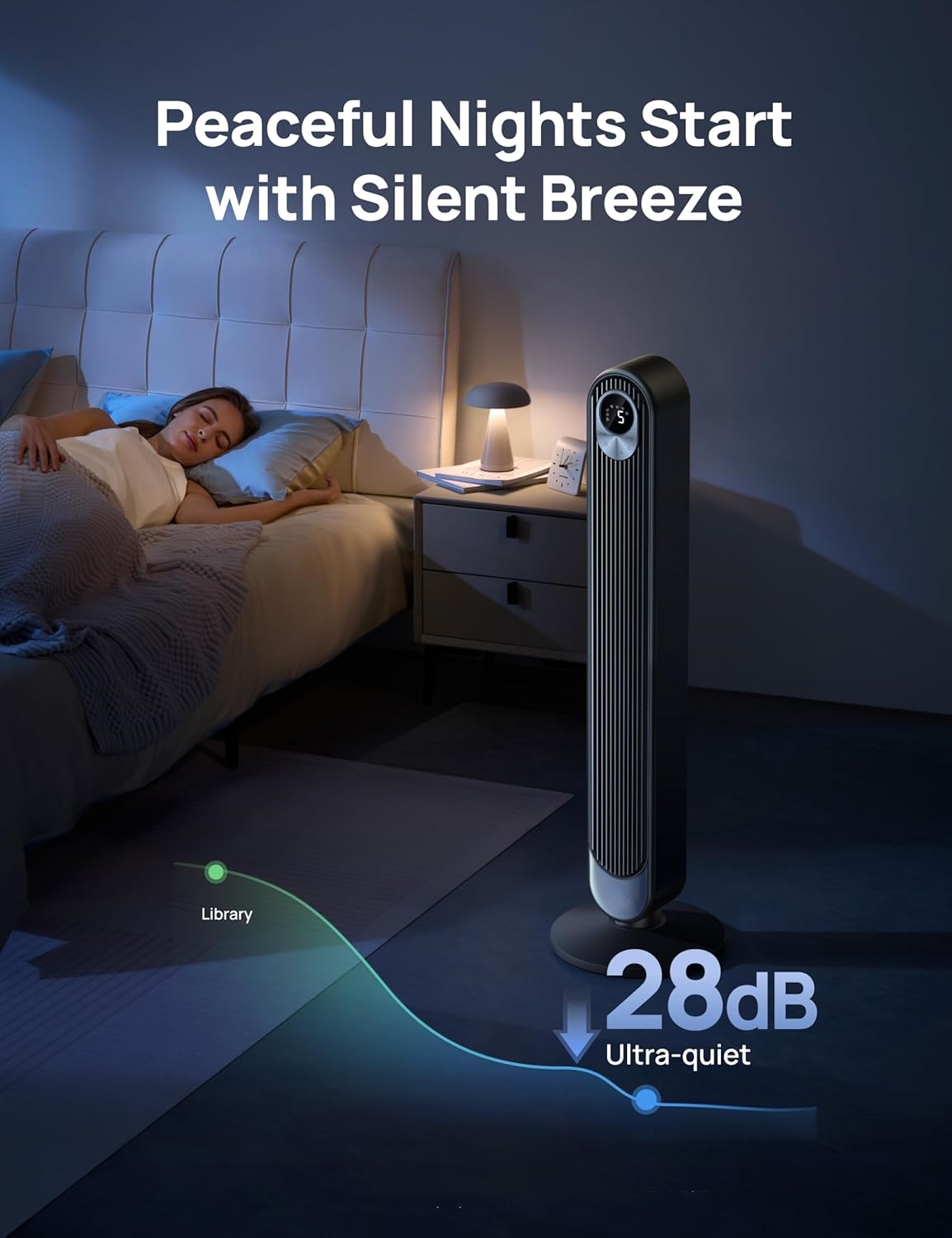 Dreo Tower Fan for Bedroom