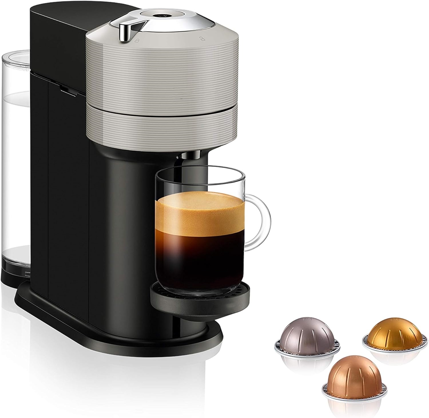 Vertuo Next Coffee and Espresso Maker by Breville, with Aeroccino Milk Frother, Light Grey(Buy 2 And Get Free Shipping)