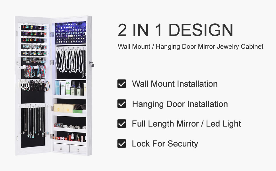 Mirror Jewelry Cabinet