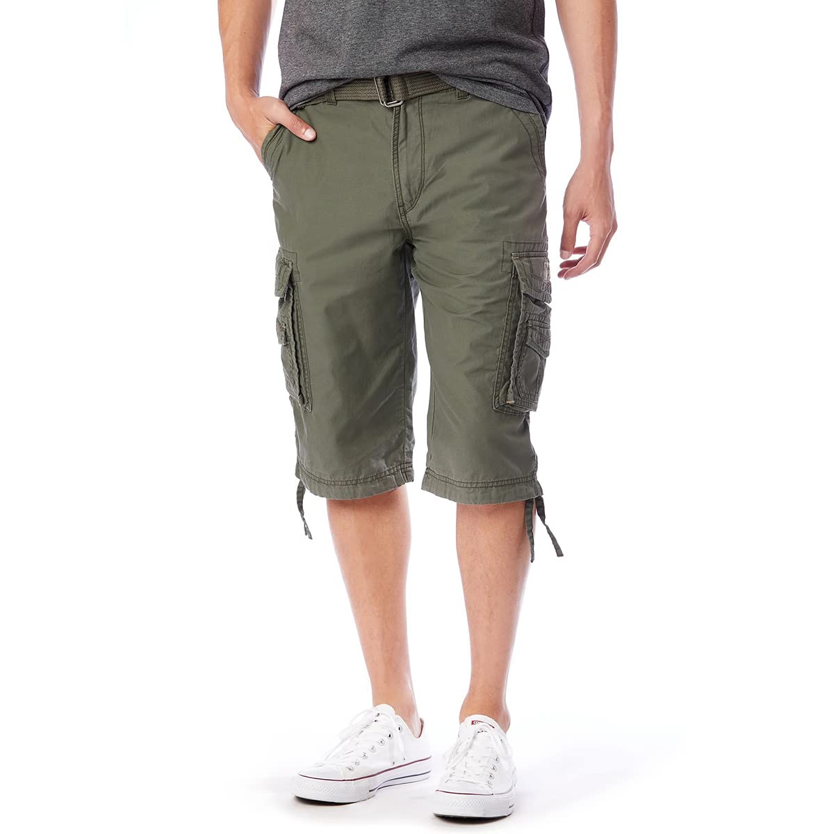 Men's Belted Cargo Pants