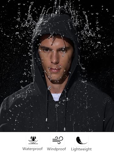UIQUR Men Waterproof Raincoat Windbreaker Lightweight Packable Rain Jacket detail 14