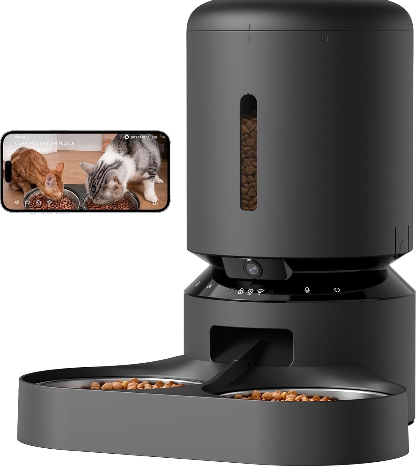 Automatic Cat Feeder with Camera for Two Cats
