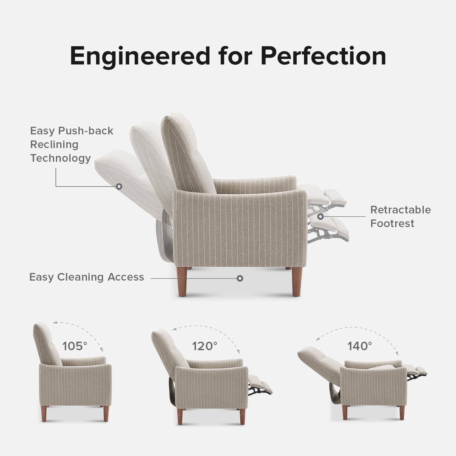 mopio Sophie 4-in-1 Convertible Sleeper Chair Bed, Accent Chair, Chaise Lounge, Comfy Reading Armchair, Pull Out Sofa Bed with Adjustable Backrest for Living Room, Bedroom (Pearl White Boucle)