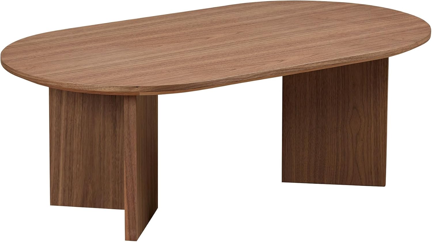 Nesting Coffee Table Set of 2, Round & Crescent Moon Wooden Coffee Tables, Modern Luxury Accent End Tea Table for Living Room Apartment (Black-Round)