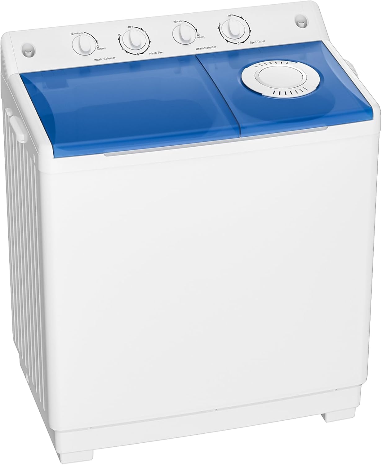 Auertech Portable Washing Machine, 28lbs Twin Tub Washer Mini Compact Laundry Machine with Drain Pump, Semi-automatic 18lbs Washer 10lbs Spinner Combo for Dorms, Apartments, RVs