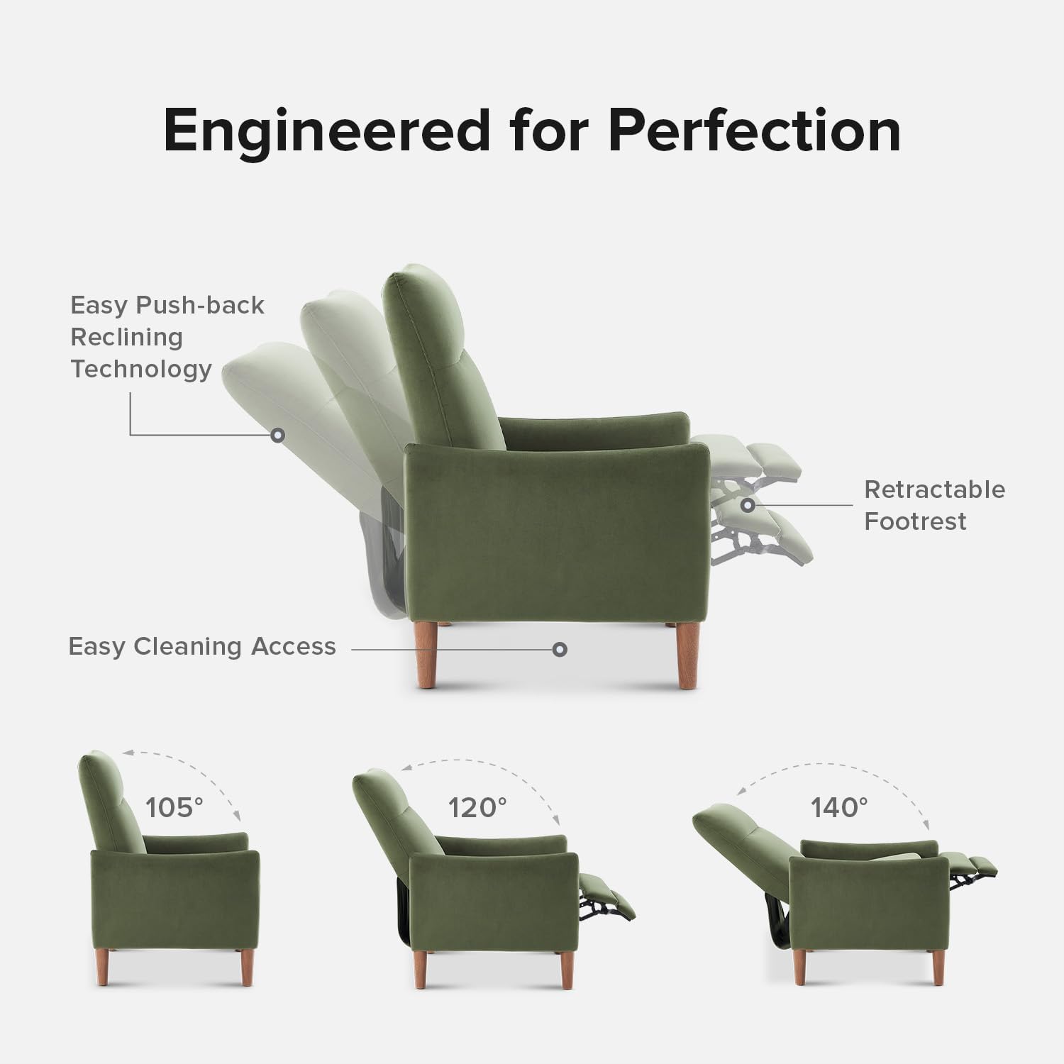 mopio Sophie 4-in-1 Convertible Sleeper Chair Bed, Accent Chair, Chaise Lounge, Comfy Reading Armchair, Pull Out Sofa Bed with Adjustable Backrest for Living Room, Bedroom (Pearl White Boucle)